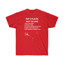 Load image into Gallery viewer, Top 5 Places w/ White Print - Unisex Ultra Cotton Tee