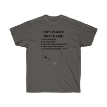 Load image into Gallery viewer, 5 Places Not To Live - Unisex Ultra Cotton Tee