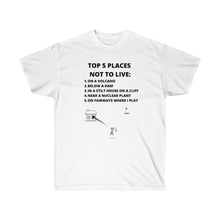 Load image into Gallery viewer, 5 Places Not To Live - Unisex Ultra Cotton Tee