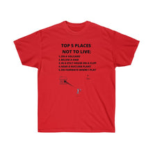 Load image into Gallery viewer, 5 Places Not To Live - Unisex Ultra Cotton Tee