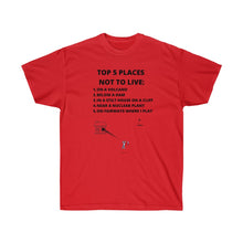 Load image into Gallery viewer, 5 Places Not To Live - Unisex Ultra Cotton Tee

