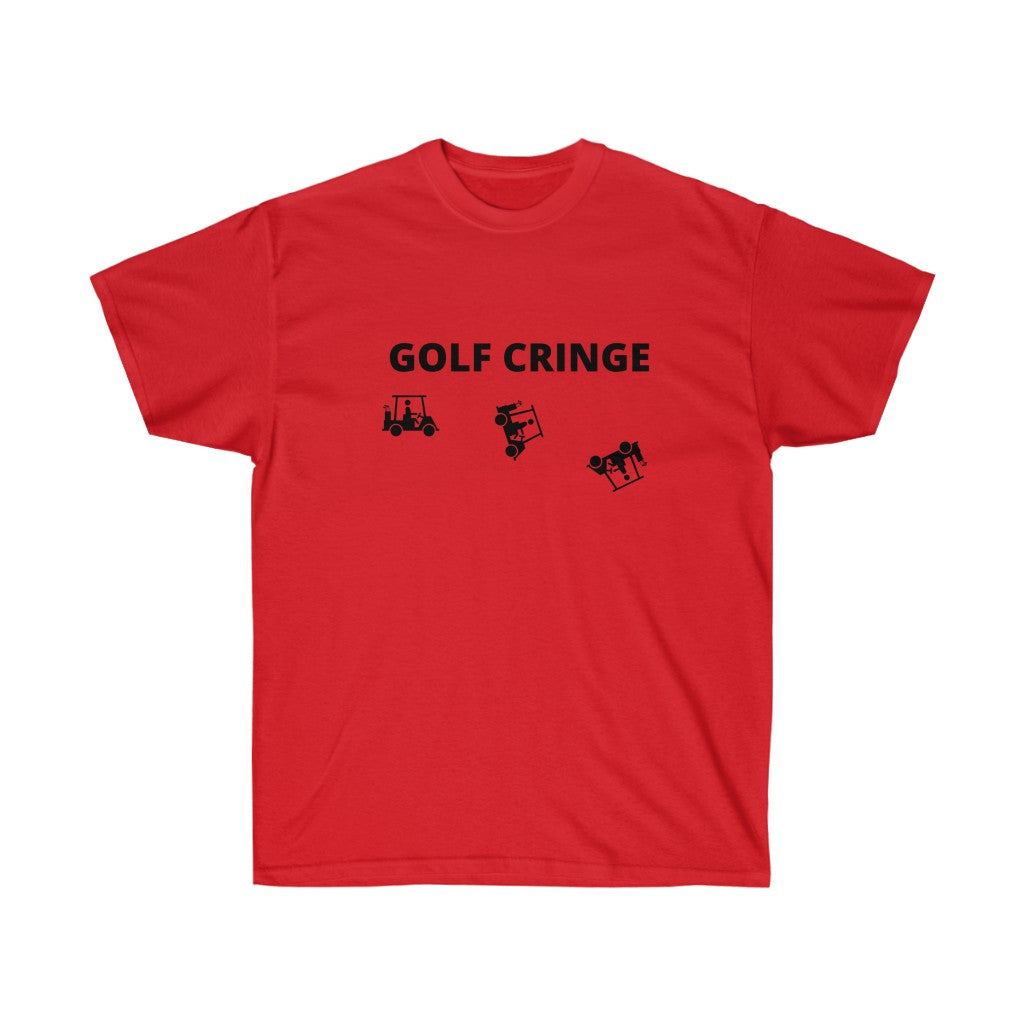 Golf Cringe Crashing Carts - Unisex Ultra Cotton Tee